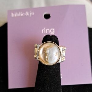 Silver Moon Ring Eclipse Nickel Free